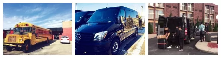 School buses and hospitality buses